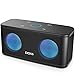 Produktbild Kabellos Bluetooth Lautsprecher, DOSS SoundBox Plus 16 Watt Bluetooth Musikbox mit Dual-Treiber, Touch Steuerung, Farbige Party Licht, Mikrofon, 20 St. Akkulaufzeit, TF Karte Slot, Schwarz