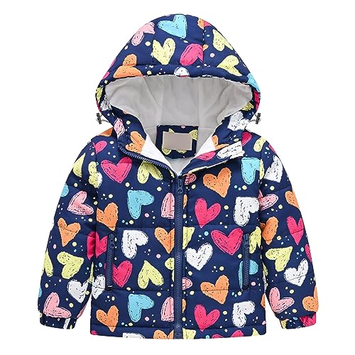 Winter Coats for Kids with Hoods (Padded) Light Puffer Jacket Outerwear for Baby Boys Girls Infants Toddlers