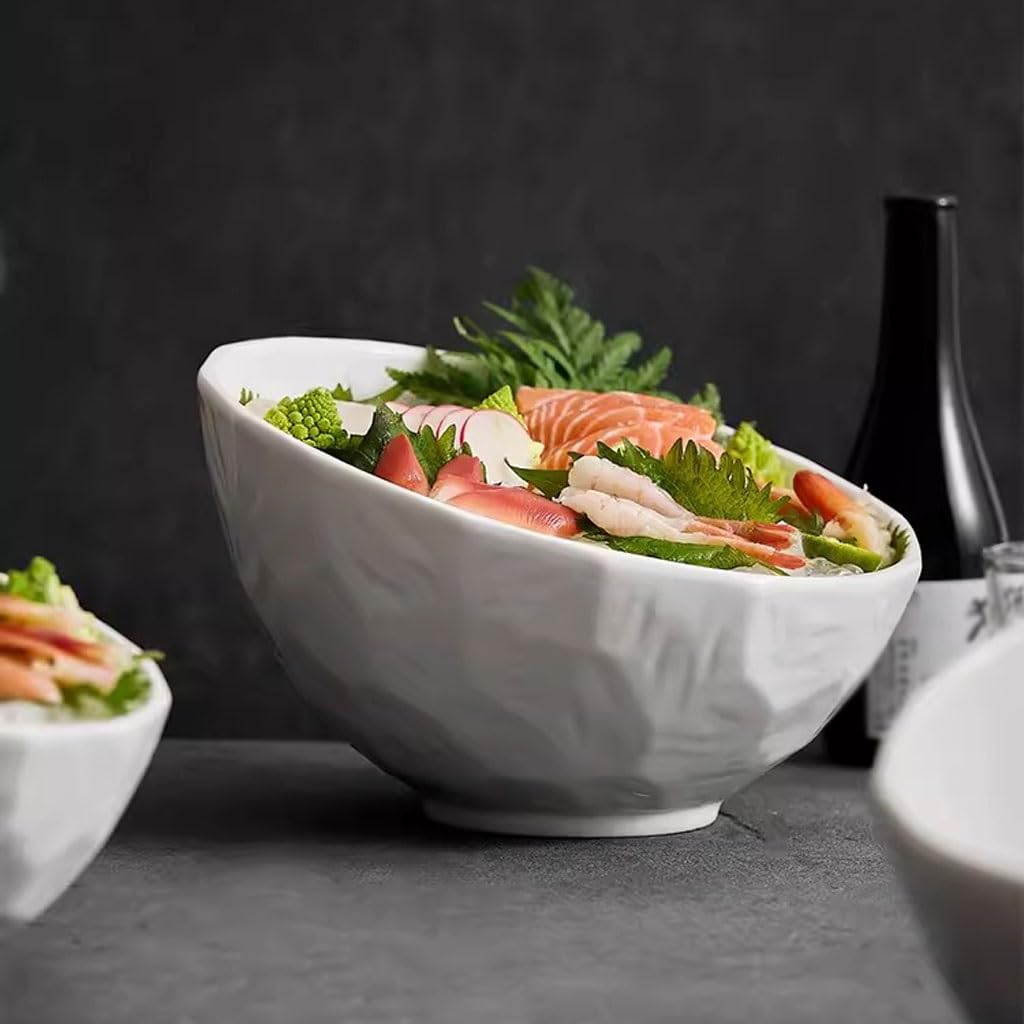 Vassoio Per la Cena Piatto di sashimi di salmone giapponese Stoviglie giapponesi creative a forma speciale Piatto di frutti di mare Vassoio di ghiaccio for pesce in ceramica commerciale Piatto da Pran