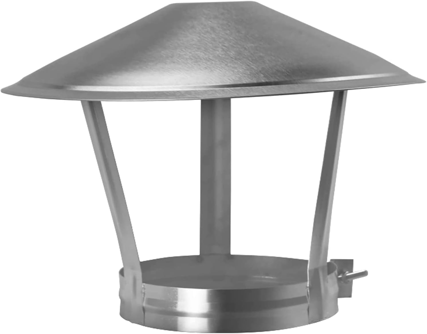ACLips Chimney Rain Cap, Wind Cap, Stainless Steel Exhaust Pipe, Vent Cap, Chimney Cover, Earth Stove, Fireplace, Chimney Cover (Hoop 100mm hat 300mm)