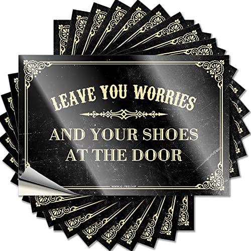 Funny Stickers for Cars Leave You Worries and Your Shoes at The Door Funny Sticker 10 Pcs Car Window Stickers Car Bandaid Sticker (Size : 6X9CM)