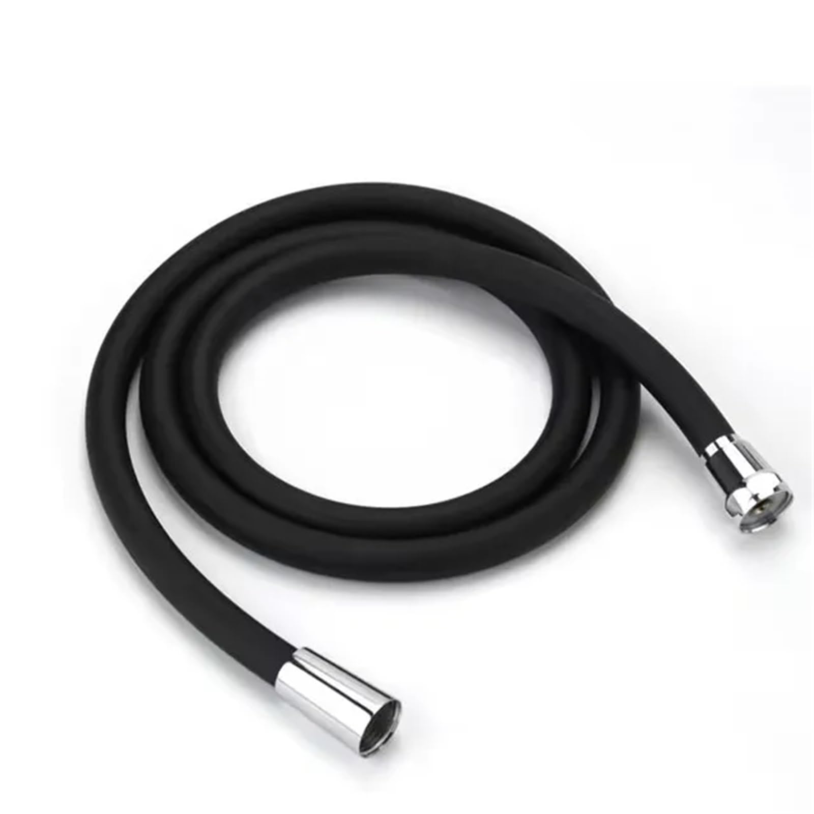 Silicone Flexible Shower Hose for Bathroom Head 1.5M 2M Bath Tube High Pressure Pipe Faucte Accessories for Bathroom Fittings(Black,150CM)
