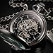 KS-KSP063, Men's Half Hunter Hand Wind Mechanical Pocket Watch