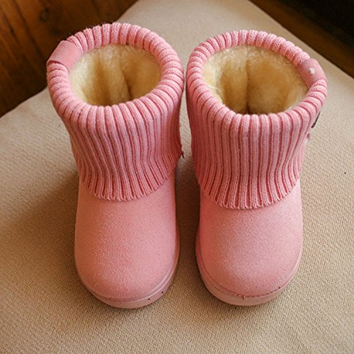 Evelin LEE Baby Boys Girls Winter Warm Snow Boots Fur Shoes (Toddler/little kids 2-6Y)2