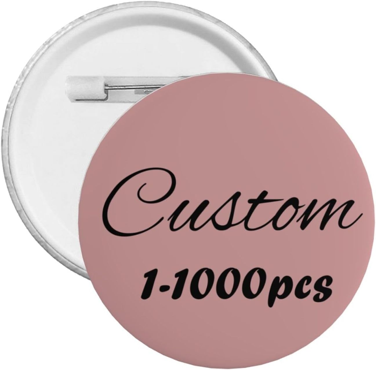 Bulk Personalized Pins Button Custom Button Custom Button Pins Add Design Your Own Logo/Image (1-1000 Pcs)