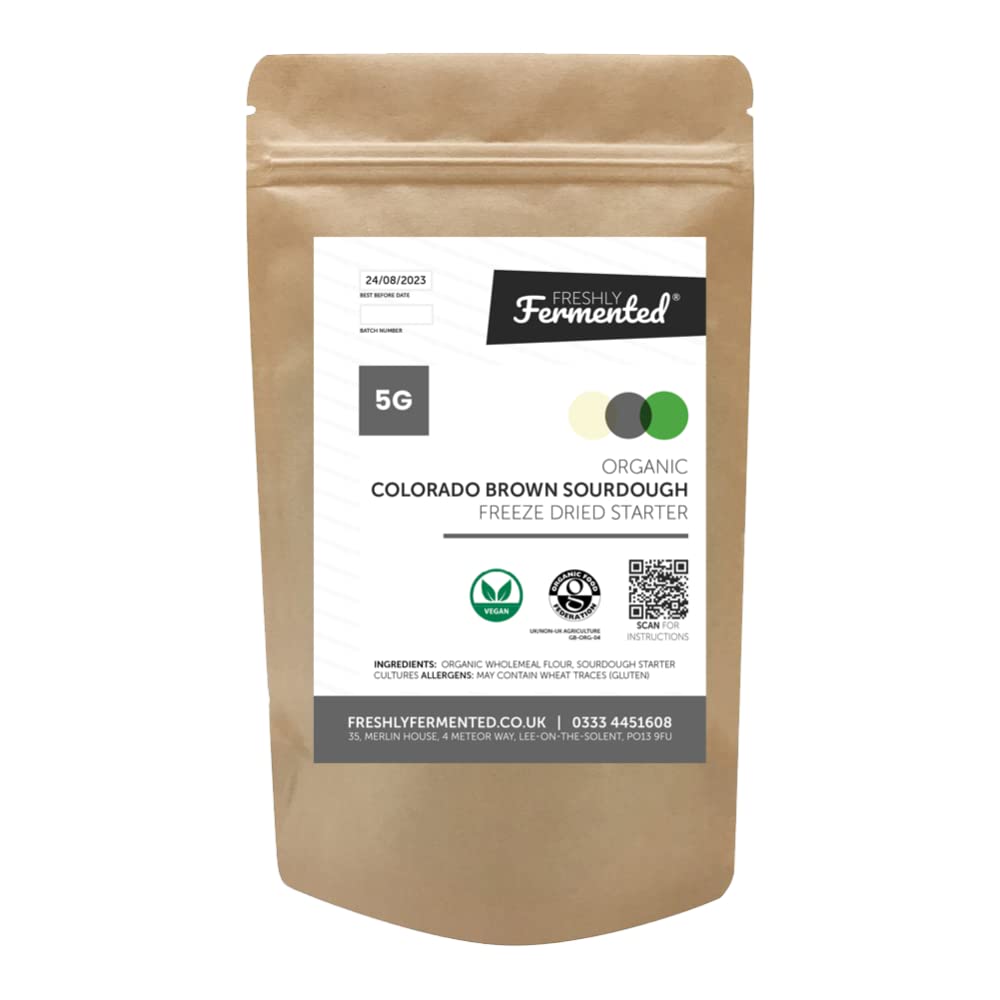 Freshly Fermented – Organic & Vegan Certified Freeze Dried Sourdough Culture, Colorado Brown Style