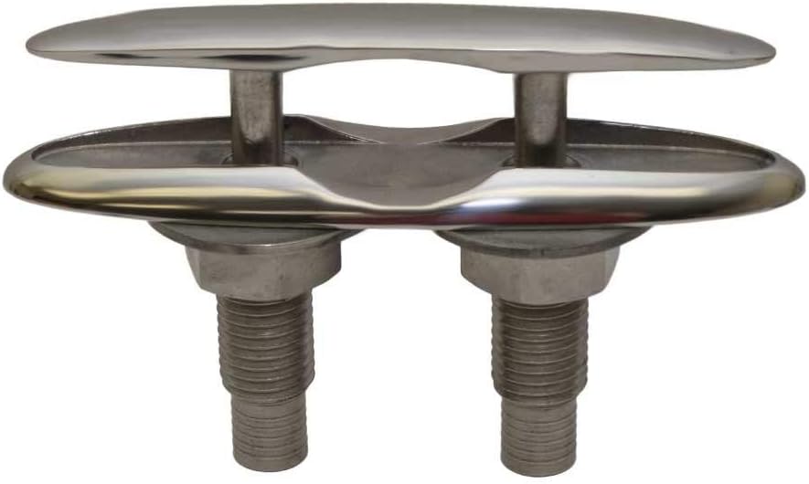Attwood 66519-1 Retractable Low-Profile Stainless Steel Marine Boat 8-Inch Neat Cleat