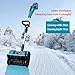 Imagen de Máquina quitanieves con ergonómico Limpieza rápida en Invierno Herramienta de eliminación de escombros para Espacios Aire Libre Batería no incluida Herramienta de Limpieza de Nieve para