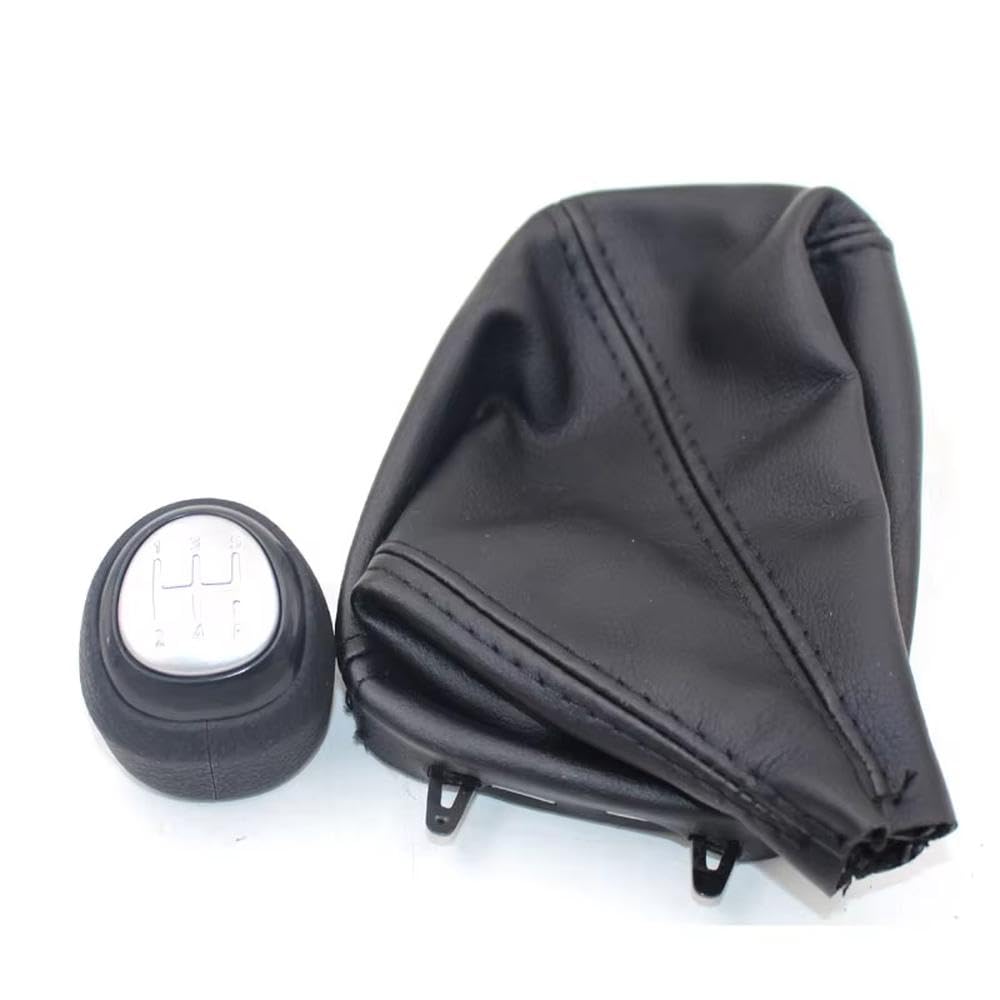 POANBCGY Auto Parts 5 6 Speed Gear Shift Knob Leather Gaiter Boot Cover Case Lever Shifter for Saab 93 9-3 SS 2003-2012(5 Speed)
