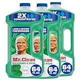 Mr Clean Multi Purpose Meadows Rain Liquid Cleaner Professional Household Non-Toxic Hardwood Floor Cleaner, 64 Ounce, New and Improved 2X Concentrated Solution, with NOIS Tissue Pack