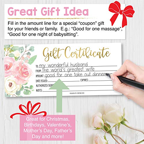 Amazon Com Hadley Design Gift Certificates