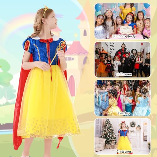 image for COTRIO Princess Dress Up for Girls Halloween Costume for Girl Dress Up