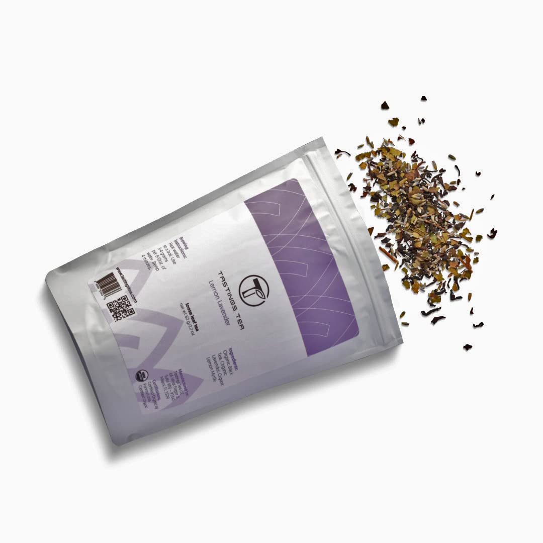 Tastings Lemon Lavender Loose Leaf Tea - 2.2oz Medium Caffeine Herbal Blend