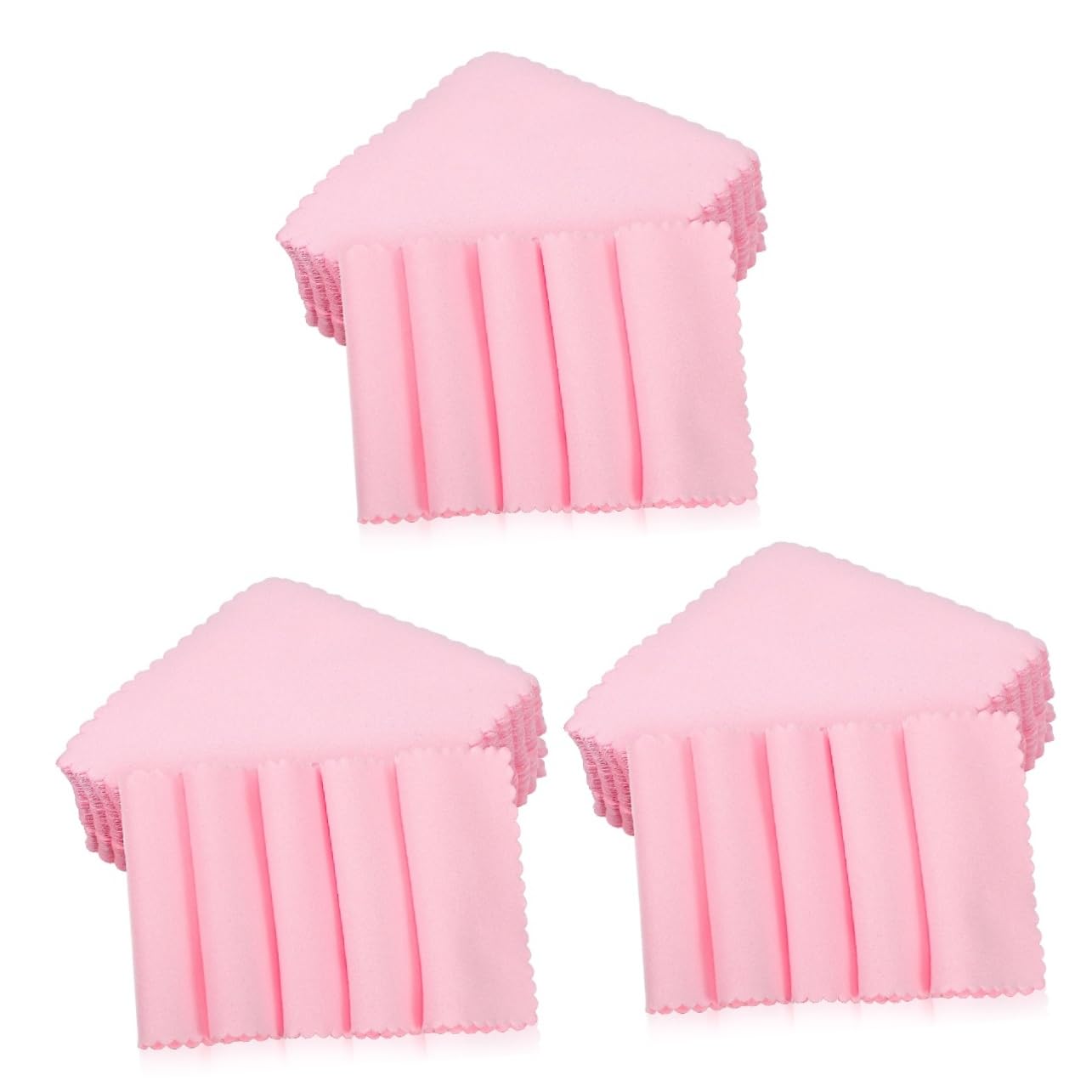 SHINEOFI 3 Set Soluzione Detergente per Gioielli Salviette per Lenti Orologi Occhiali Che Bloccano La Luce Pulitore per Anelli Panno per Occhiali Buffing Fibra Superfine Rosa 100 Pezzi * 3
