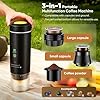 Macchina Caffe Espresso Portatile, 3 In 1 Caffettiera Elettrica Compatibile con Capsule Nespresso & Caffè Macinato, Auto-Riscaldamento, 20 bar, USB Ricaricabile, per Viaggi Campeggio Auto Ufficio