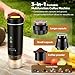 Tragbare Kaffeemaschine,80ML Kaffeemaschine Auto Espressomaschine USB, Kompatibel mit kapsel und gemahlener Kaffee, 5 Minuten Schnelles Erhitzen, Mini kaffeemaschine für Büro Camping Auto (Schwarz)