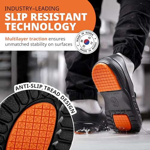 Image of YUNGPRIME Men's and Women's Slip-Resistant Work Shoes - Nursing - Chef Shoes