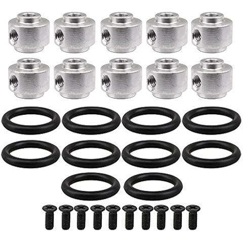 szzijia 10 Pcs 3mm Hole Metal Brushless Propeller Prop Saver Adapter With Rubber O Rings Cover