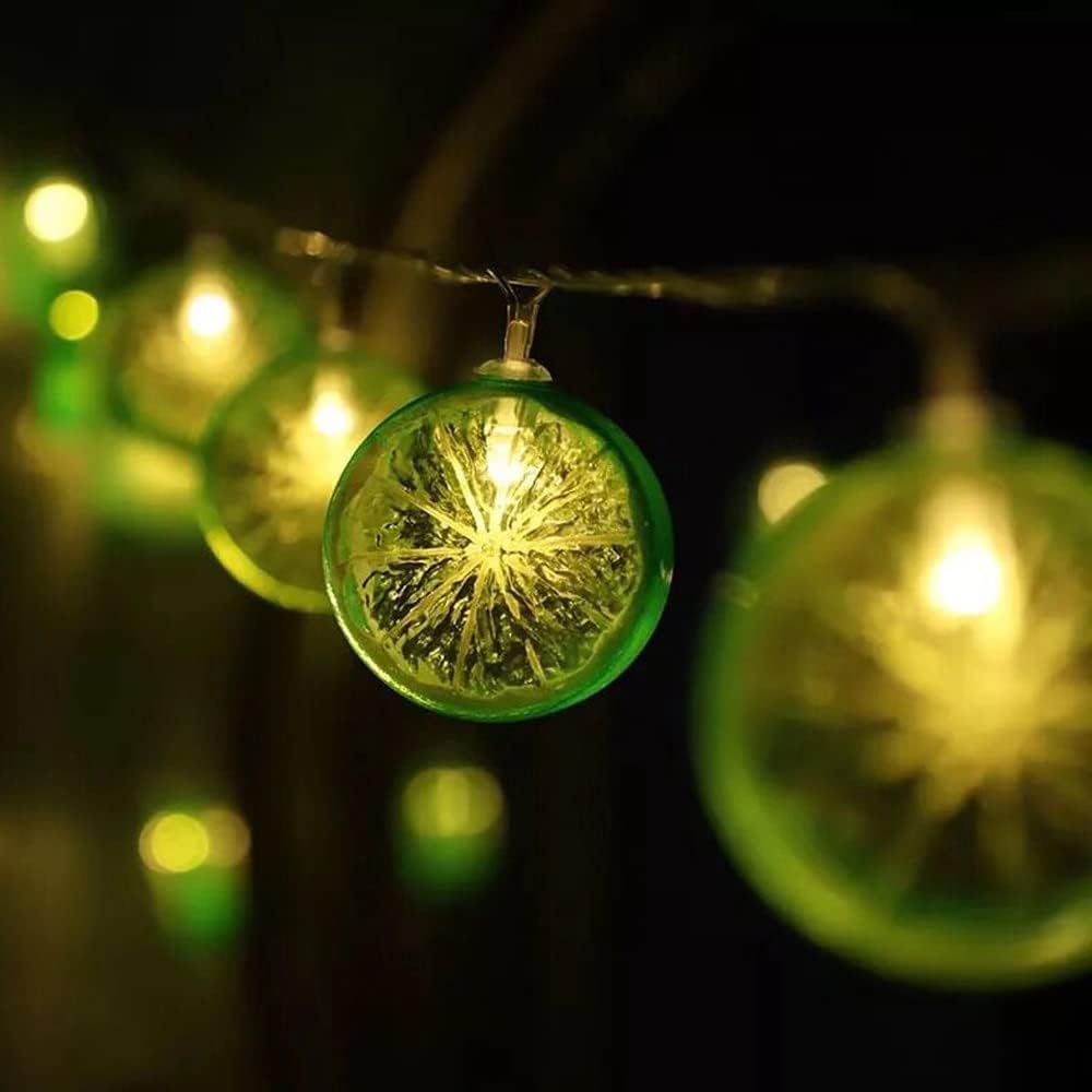 LED Fruit Shape Decorative String Light Battery Light Orange Lime (19.6 feet / 40 Lights, Lime Slices) (USB Interface 19.6FT Lemon Light, Fresh Green) image 3