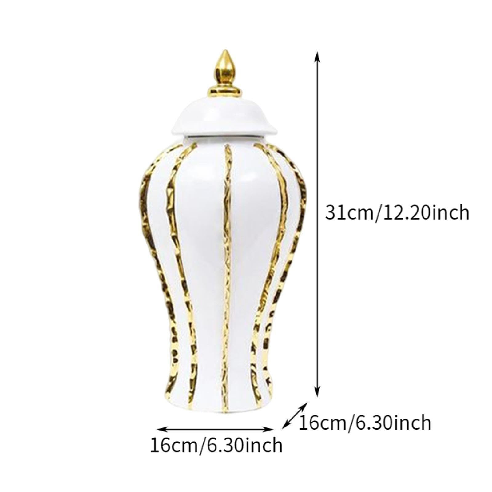 Gralara Porzellan Ingwer Glas mit Deckel Home Handwerk Dekoration Blumenvase