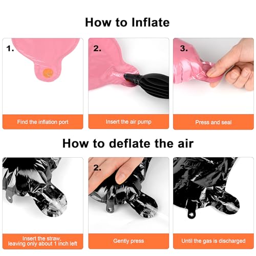 Image of 52 pcs Black Foil Letter Balloons with Air Pump, 16 Inch 2 A-Z Sets - Mylar Alphabet Balloon Kit for Birthday Banner & Party Decorations