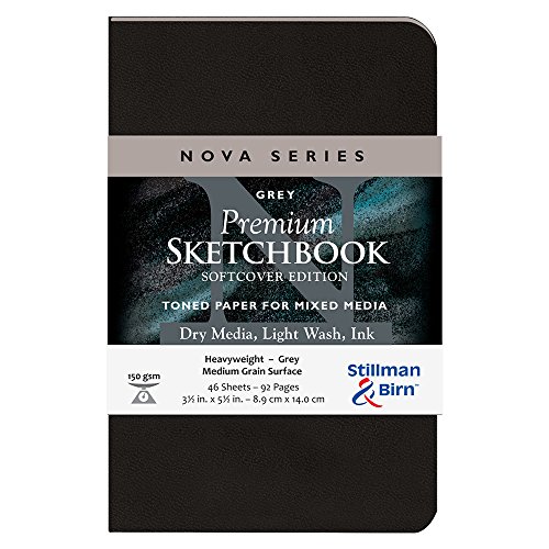 Stillman & Birn Nova Softcover Sketchbook, Grey, 3.5x5.5 Inches