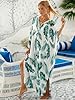 Women's Plus Size Kaftan Dresses V-Neck Batwing Sl... #4