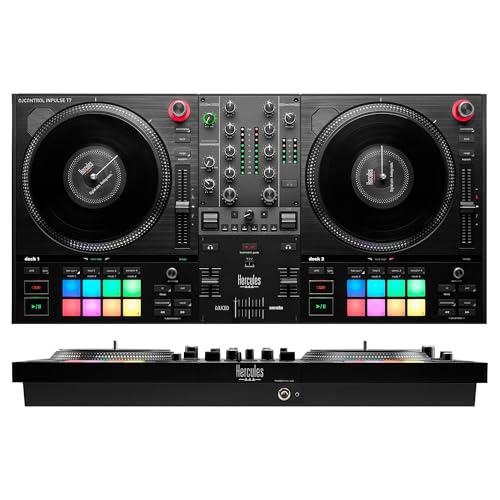 Image of Hercules DJControl Inpulse T7 2-Channel DJ Controller Bundle with TRS Cable, MIDI Cable, and Austin Bazaar Polishing Cloth
