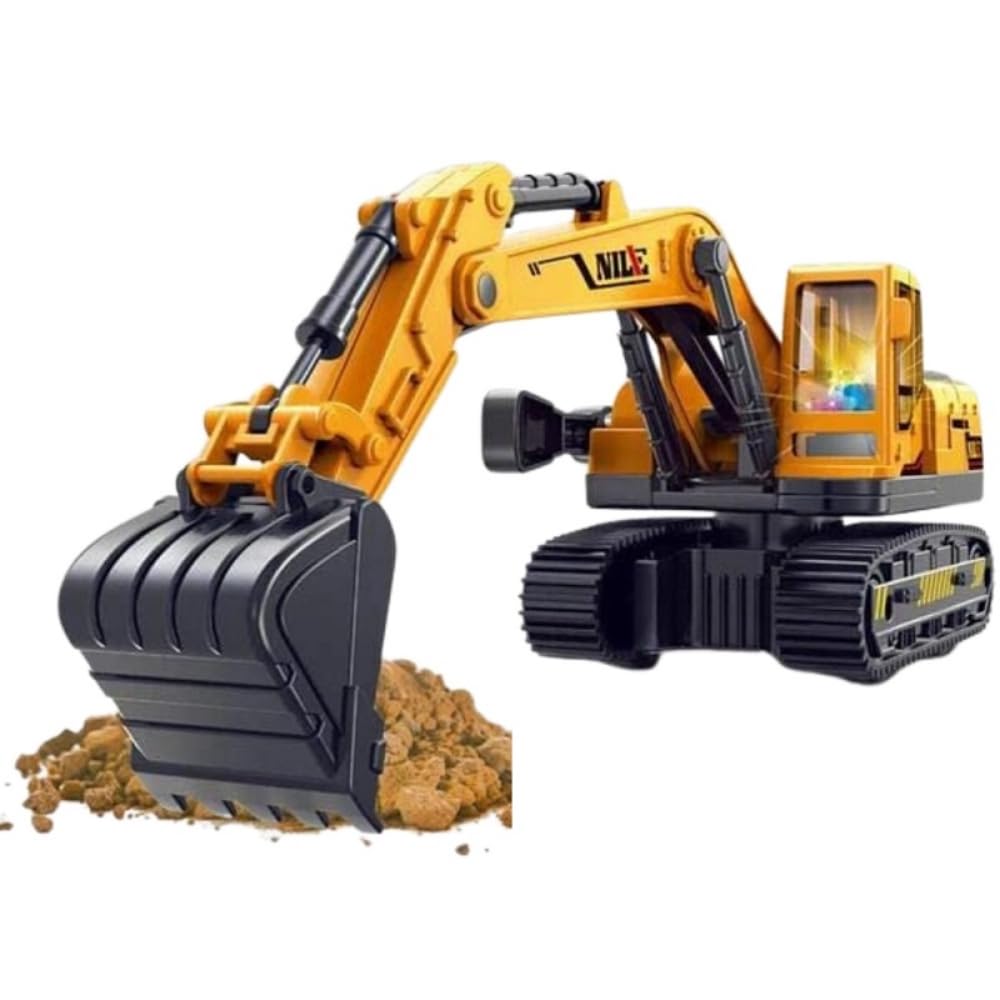 PLUSPOINT Excavator Construction Vehicles for Kids Friction Powered with Music and Light Push n go Pretend Play Toy Trucks Play Set Building Vehicles Set for Kids 3-14 Years (Musical Excavator) (B0BJVVGGFT) Amazon Price History, Amazon Price Tracker