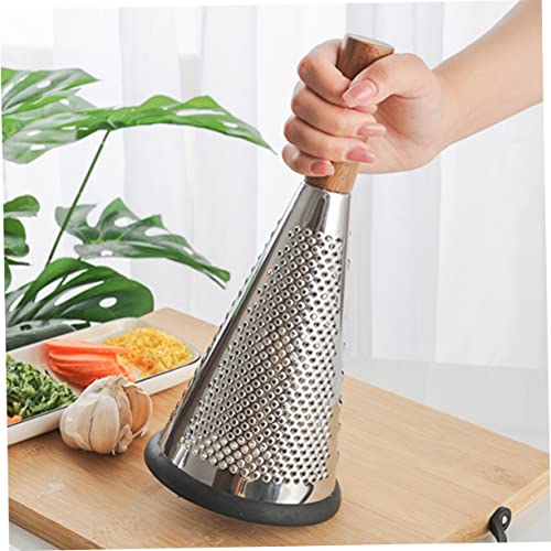 Rallador de Verduras Cónico de Acero Inoxidable con Mango de Madera miniatura 7