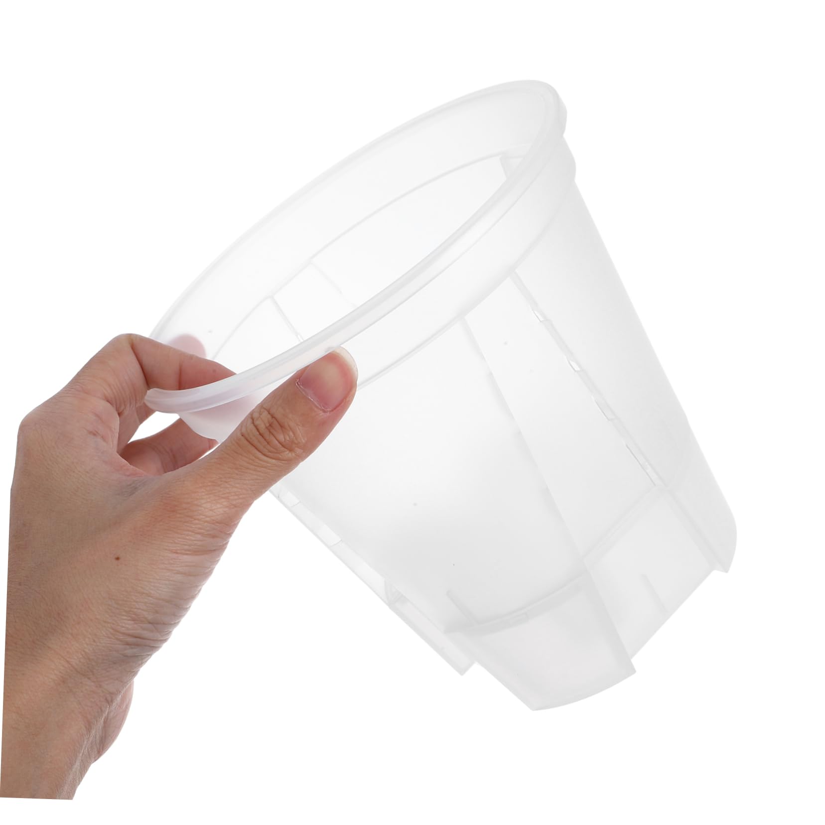 Happyyami 6pièces Pots De Fleurs Plastique Transparent avec Drainage Autonome pour Plantes Intérieur Pots Respirants Idéaux pour Orchidees Et Fleurs Design Léger Et Pratique