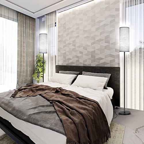 PARTPHONER Luminária de chão para sala de estar, lâmpadas modernas com abajur, lâmpada alta minimali
