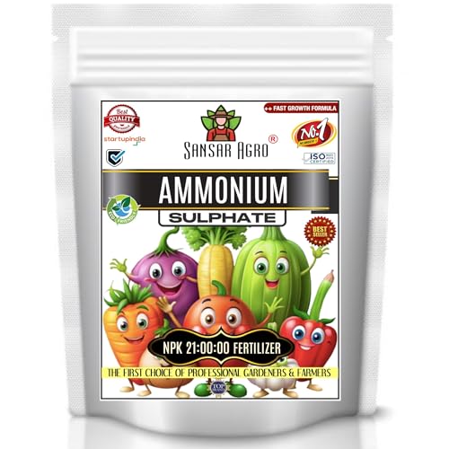 Sansar Agro® Ammonium Sulphate Fertilizer, NPK 21 : 00 : 00, Fast Action Plant Nutrient for Vegetables and Fruit. (200 gm)