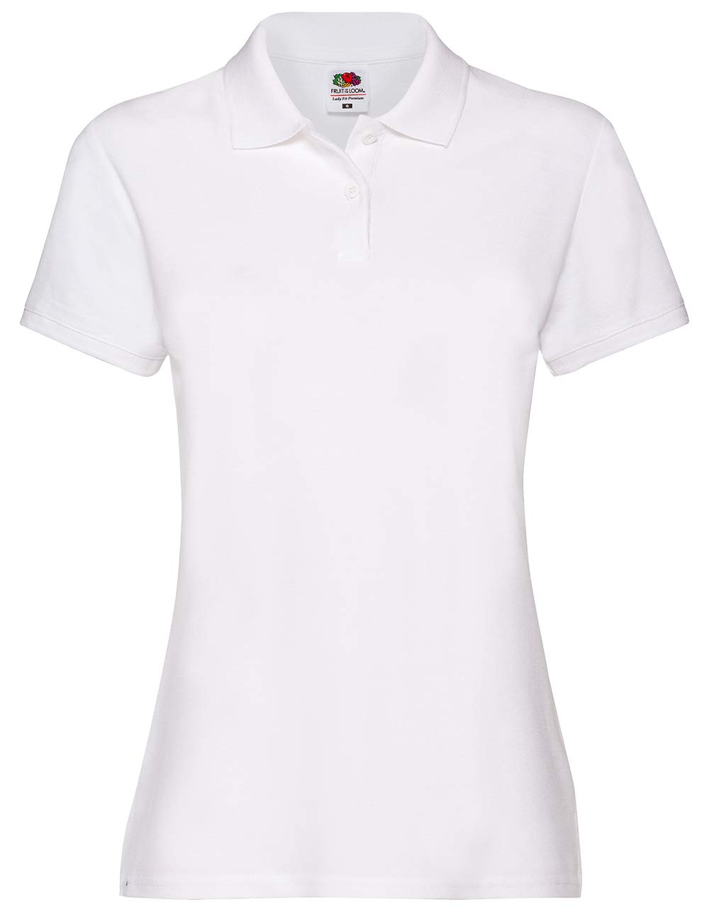 Fruit of the Loom Ladies Lady-Fit Premium Short Sleeve Polo Shirt (2XL) (White)