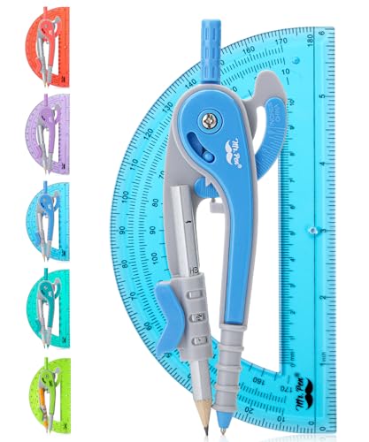 Mr. Pen- Geometry Compass and Protractor Set, 6 Inch Compass, 6 Inch Protractor, Drawing Tool for...