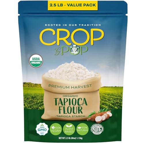 CROP BY POP - Organic Tapioca Starch Flour (40 Oz - 2.5 LB)