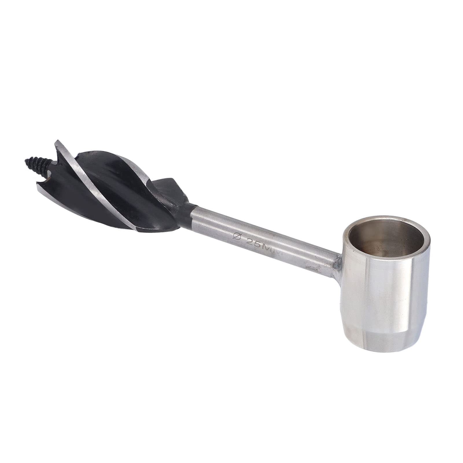 Broca de madera de acero de alta velocidad para bushcraft, llave de barrena manual para carpintería, camping y supervivencia; herramienta para colonos con orificio en la punta para