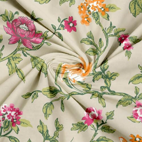 Image of Home Ecstasy 100% Cotton King Bedsheet with 2 Pillow Covers - (Size 108 x 108 inches, 140 TC, Colour - Beige)