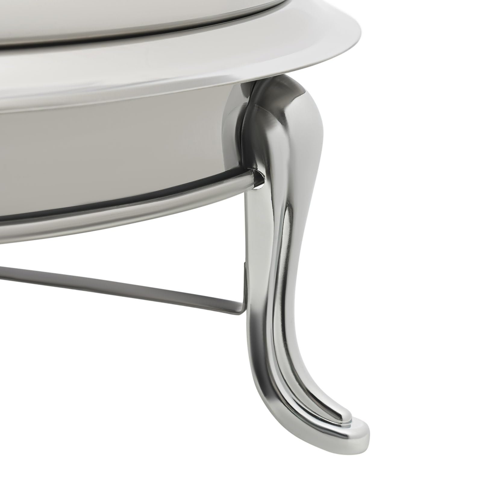 Calentador de alimentos con tapa, acero inoxidable, placa calentadora, buffet, chafing dish, placa calentadora (plata)