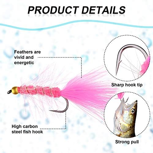 30 Pieces Fly Fishing Flies Streamer Fly Assortment Handmade Woolly Fly