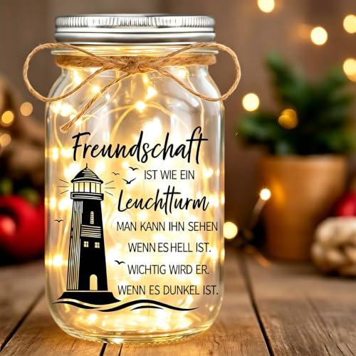 Geschenk für Freundin Beste Freundin Geschenke Weihnachten LED Flaschenlicht Geburtstagsgeschenk Freundschaftsgeschenke für Frauen Persönliche Wunschzettel Warme Dekoration (Flasche)