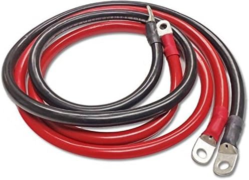 SuRCLe 35 Sq mm Battery Connecting Cables | 138A 1100V Pure Copper Flexible Wire | Round 8mm Copper Lugs with Fire Retardant PVC - 4Ft Each (Red & Black)