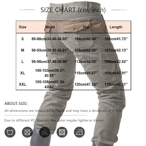 ADHOWBEW Track Pants Men Athletic Work Cargo Joggers Construction Big and Tall Hiking Elastic Waist Lightweight Trousers2