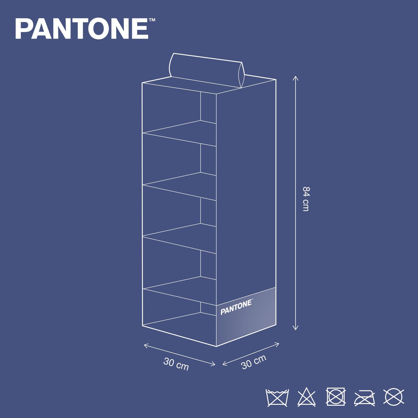 Organiseur De Placard Vertical PANTONE™ 5 Compartiments - Rangement Vêtements Et Accessoires