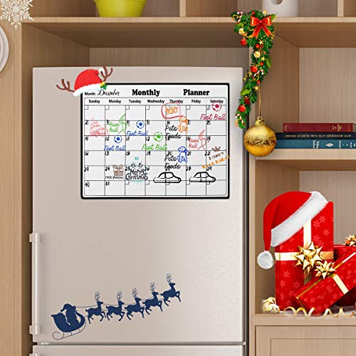 Owlike Dry Erase Monthly Calendar Large Magnetic Calendar, 11Inch X 14Inch Undated Blank Yearly Planner For Refrigerator Office Family Kitchen Wall -Easy Scrubbing #TOP3
