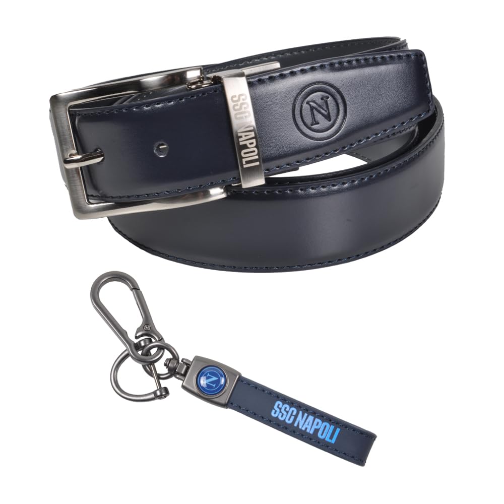 Set Regalo Ssc Napoli Set Regalo Cintura E Portachiavi Unisex - Adulto (Pacco da 2)