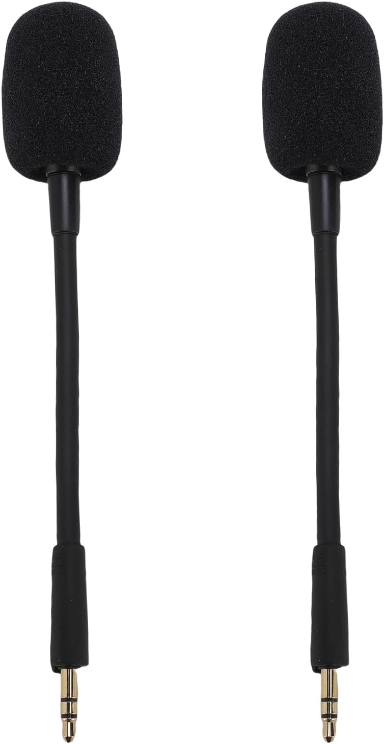 2 Pcs Microphone Replacement for Razer Barracuda X, Mic Replacement for Razer Barracuda X 3.5mm Headset Microphone Gaming Headset Microphone Black (Black)