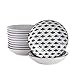 vancasso Haruka Juego de Platos de 12 Piezas Platos Hondos Estilo Japonés Pintada a Mano Gris Spot – Plato de Sopa de Porcelana Ensaladeras 10.6" Plato Hondo (20 * 20 * 4,5 cm)