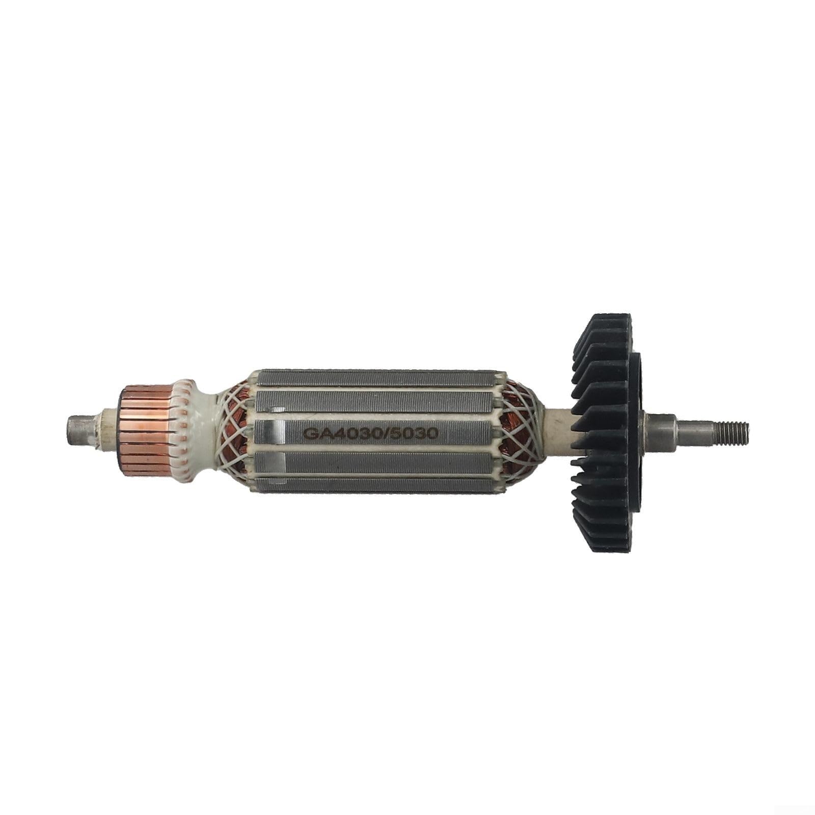 Anclaje de rotor de armadura de repuesto compatible con amoladora angular Makita GA5030 GA4530 GA4030 GA5034 GA4534 GA4031, construcción de metal para