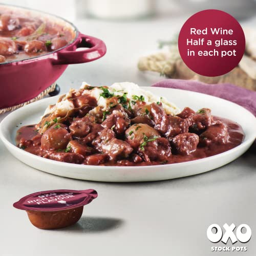 OXO Stock Pots Rich Flavoursome Blend of Red Wine, 4 x 20 g (80 g) (Pack of 4) OXO Stock Pots Rich Flavoursome Blend of Red Wine, 4 x 20 g (80 g) (Pack of 4) – OXO